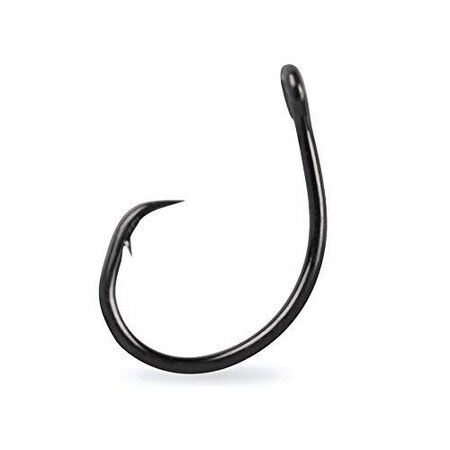 Mustad Ultrapoint Demon Tuna Perfect Circle Hook, Size 60, Needle Point, Wide Gap, Light Wire, Ringed Eye, 25PK 39951NP-BN-6/0-25U